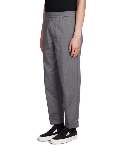 Neil Barrett Gray Low-waist Elasticated Waistband Trousers for men