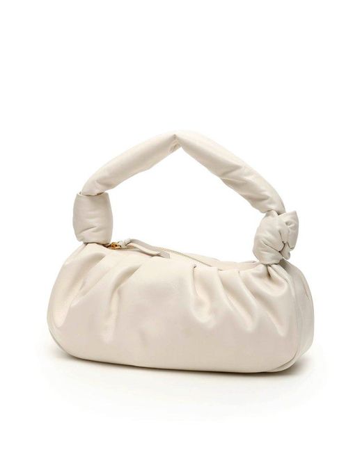 Miu Miu White Knot Detail Tote Bag