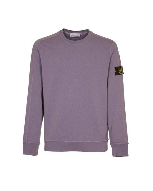 Stone island lilac outlet sweatshirt