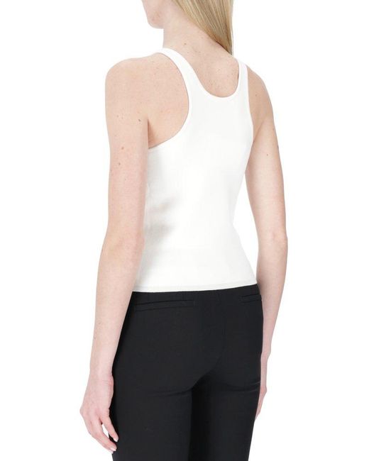 Max Mara White Halterneck Top