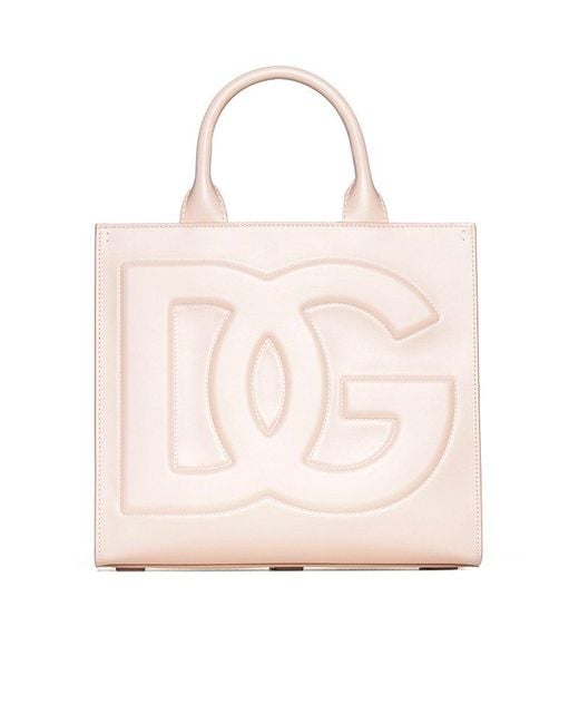 Dolce & Gabbana Natural Dg Daily Leather Tote Bag