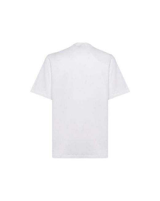 Daily Paper White Landscape Printed Crewneck T-shirt for men