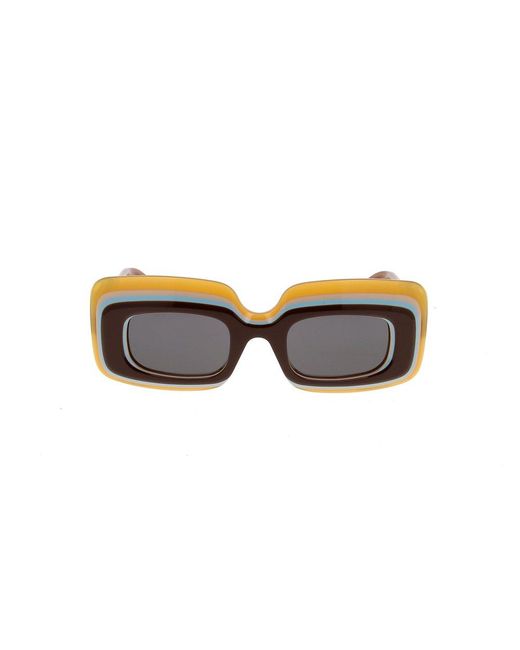 Loewe Black Rectangle Frame Sunglasses