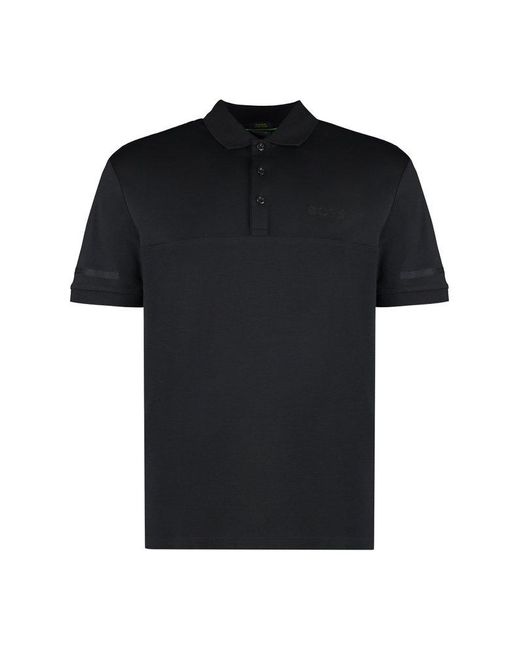 Boss Black Short Sleeve Cotton Polo Shirt for men