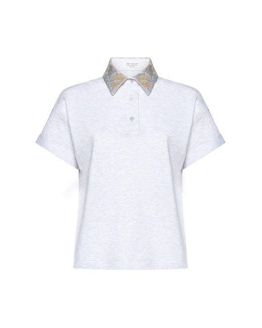 Brunello Cucinelli White T-shirts And Polos