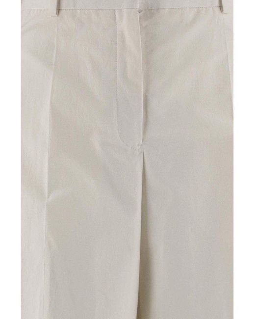 Jil Sander White Straight-Leg Cotton Pants