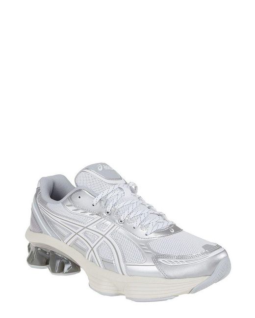 Asics White Gel-Kinetic Fluent Lace-Up Sneakers