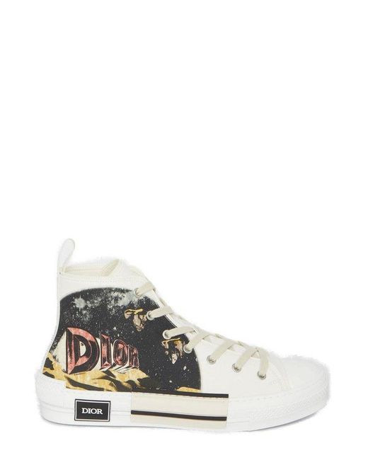 Dior White B23 High-top Sneakers for men