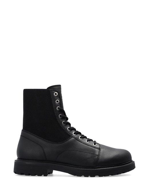 DIESEL Black D-alabhama Ec Low-top Boots for men