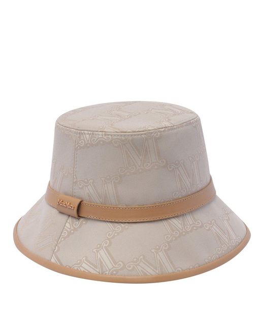 Max Mara Natural Beige Elce Bucket Hat