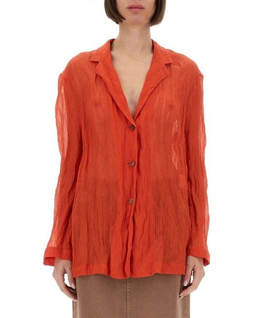 Alysi Red Crinkled Texture Jacket