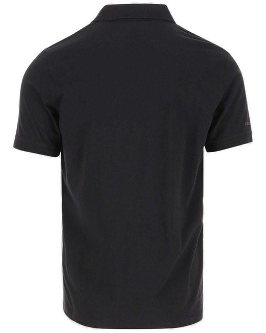 Karl Lagerfeld Black Stretch Cotton Polo Shirt for men