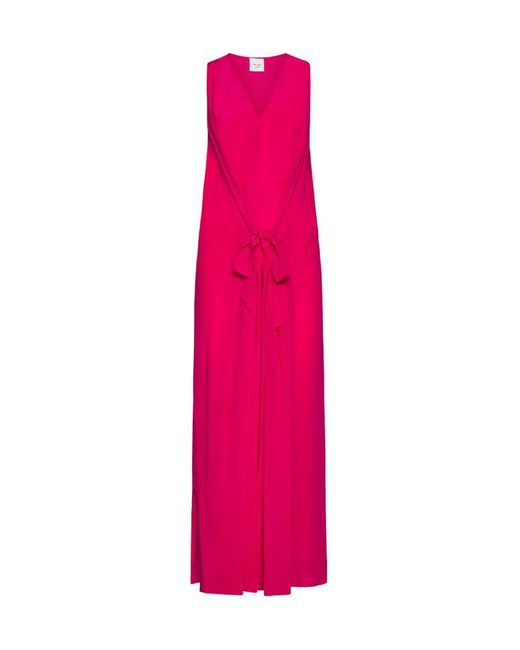 Alysi Pink V-neck Sleeveless Dress