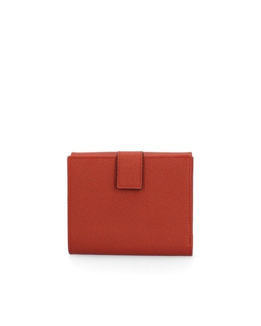 Ferragamo Red Gancini Plaque Bi-fold Wallet
