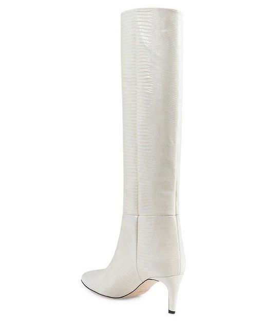 Paris Texas White Knee-high Pointed Toe Boots