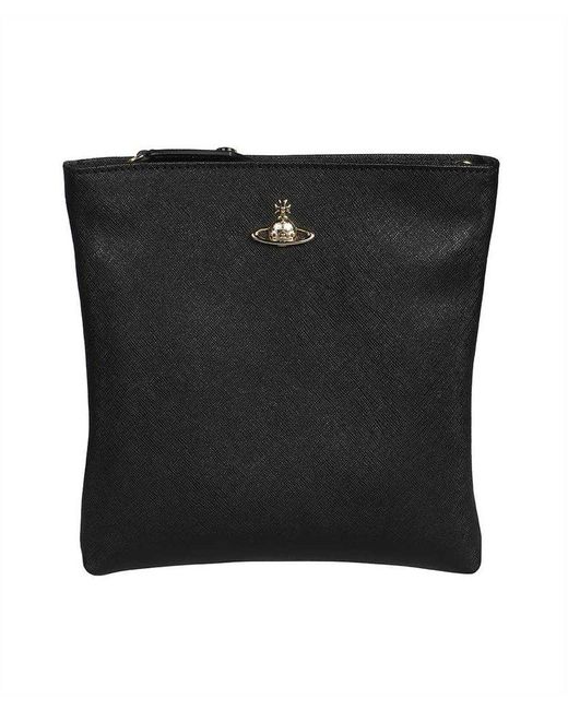 Vivienne Westwood Squire Square Logo Plaque Crossbody Bag in Black Lyst