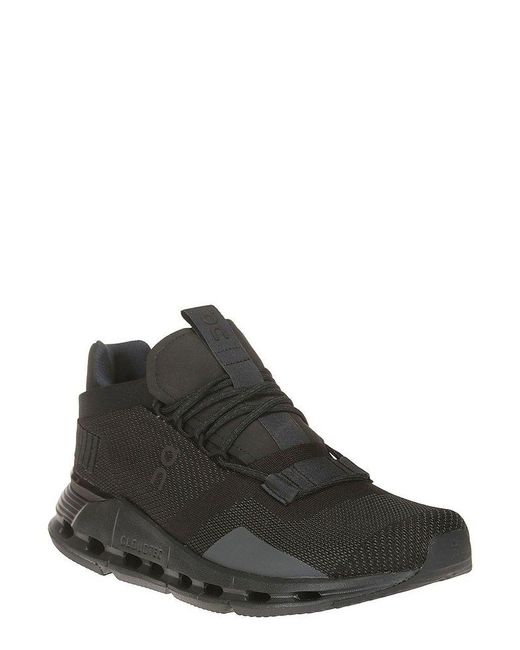 On Shoes Black Cloudnova Lace-Up Sneakers for men