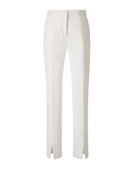 Jil Sander White Side-slit Tailored Trousers