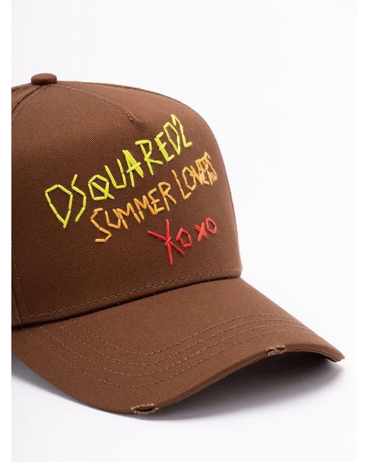 DSquared² Brown Caps for men