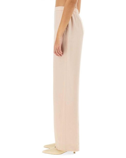 Theory Natural Georgette Wide-Leg Pull-On Pants