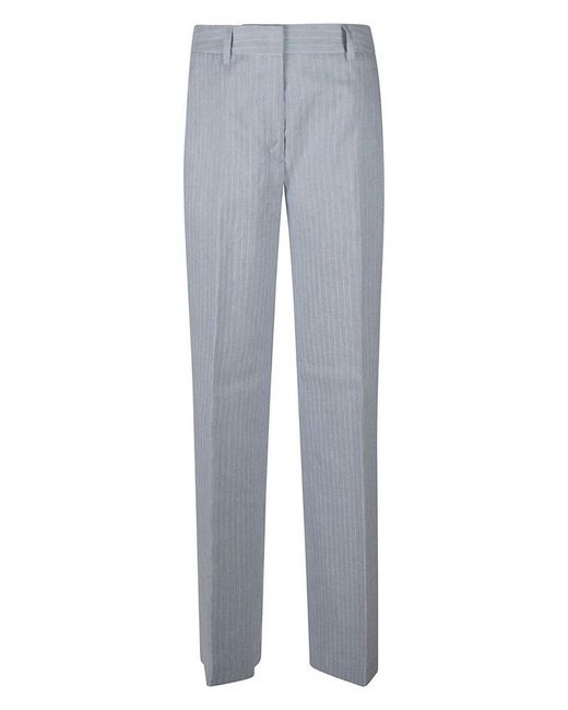 Iceberg Gray Pinstriped Pressed Crease Trousers