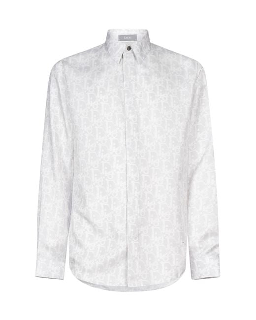 Dior White Dior Oblique Shirt for men