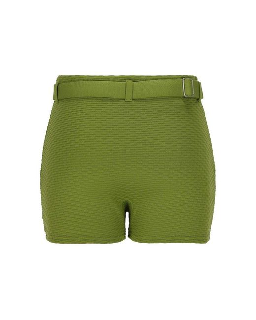 ショートパンツ PRADA Women Shorts Burmudas P200ISOOO14TF F0065 GREEN Prada Jacquard Shorts in Green | Lyst