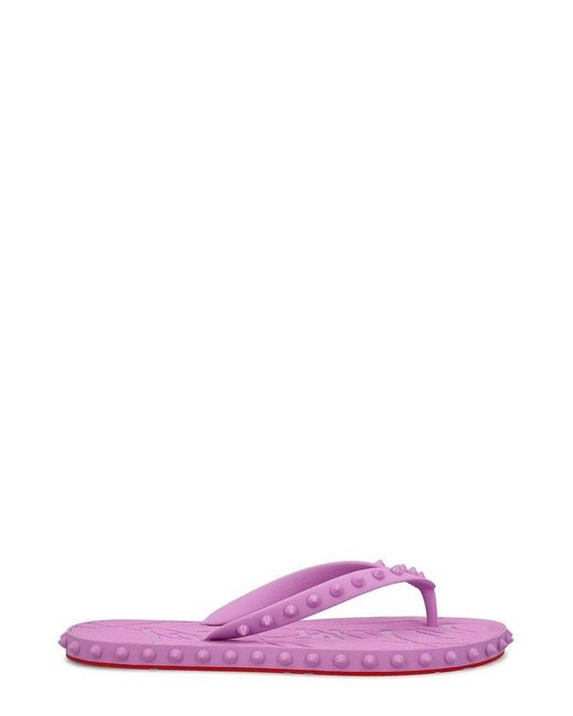 Christian Louboutin Purple Super Loubi Flip Sandals