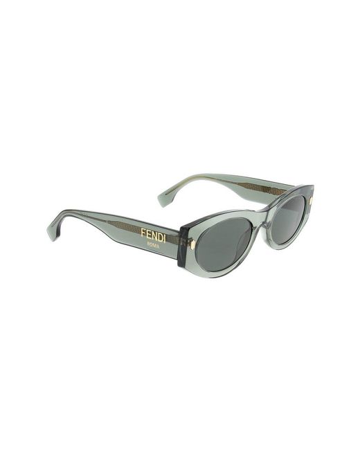 Fendi Green Oval Frame Sunglasses