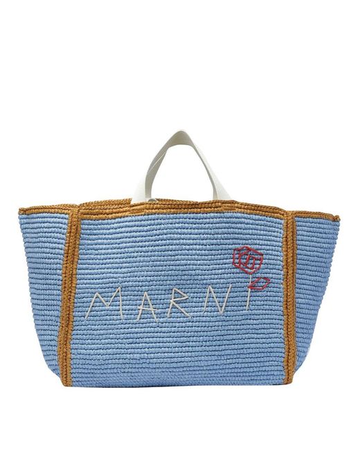 Marni Blue Sillo Shopping Bag