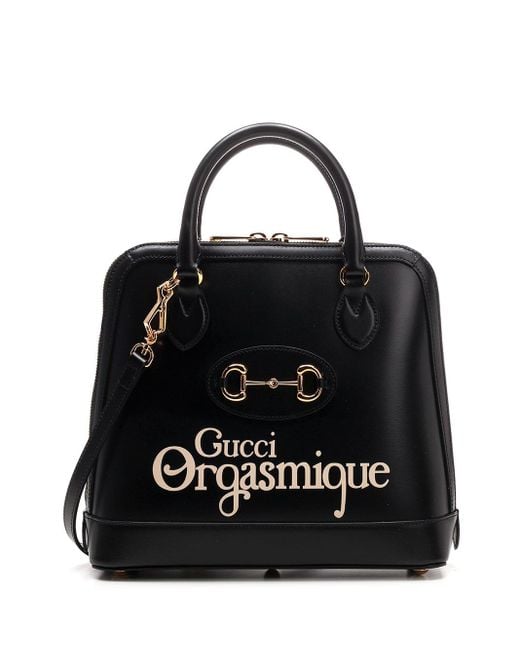 Gucci Black Horsebit 1955 Medium Top Handle Bag