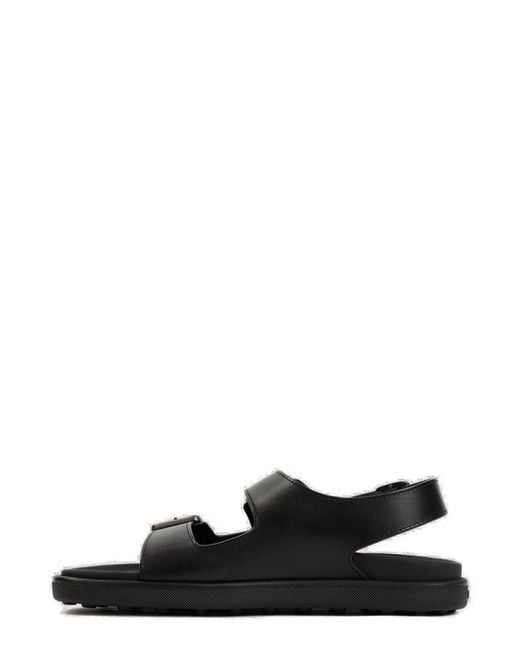 Tod's Black Buckle Strapped Sandals for men