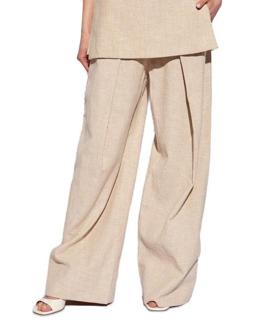 Cult Gaia White Pompori' Loose-fitting Trousers,