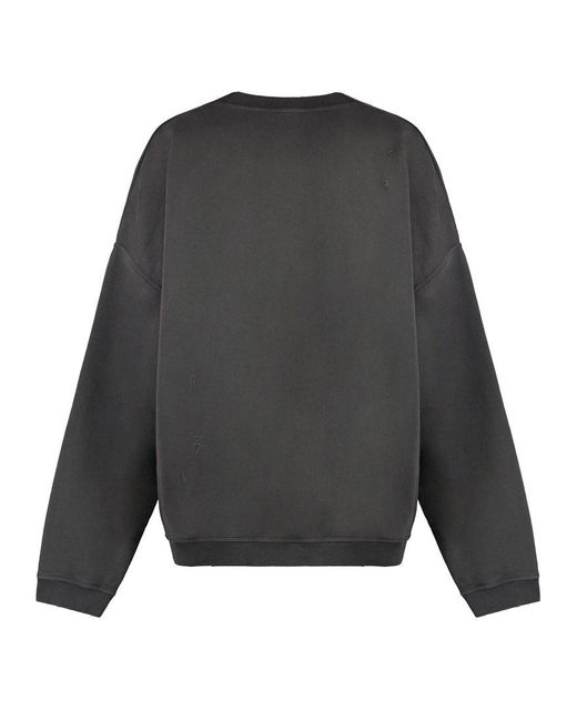 DSquared² Gray Ripped Crewneck Sweatshirt