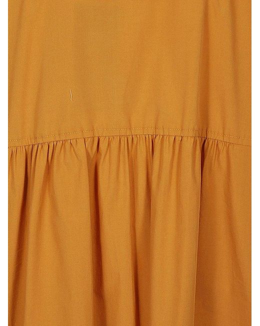 Weekend by Maxmara Orange Drawstring Midi Tunic Dress