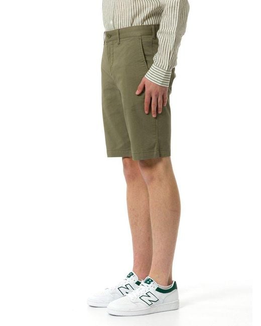 Lacoste Green Logo Patch Knee-Length Shorts for men