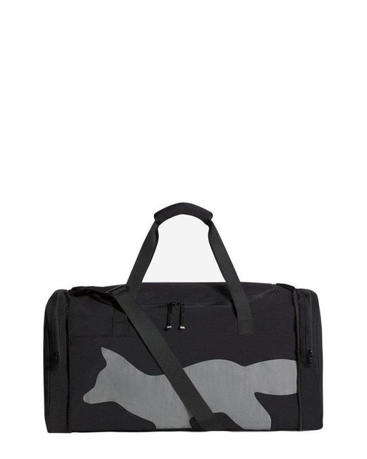 Maison Kitsuné Black Flash Fox Zipped Weekender Bag