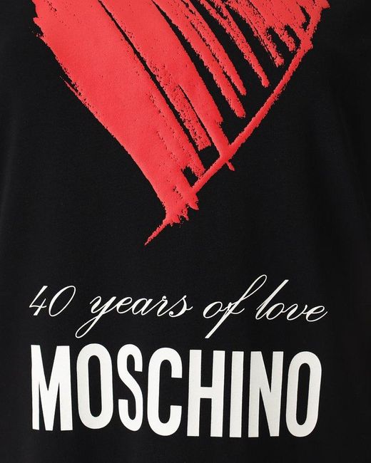 Moschino Black 40 Years Of Love Crewneck Dress