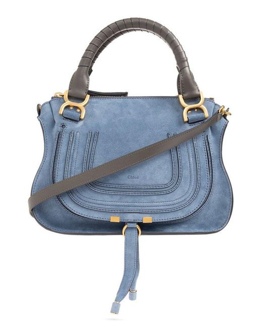 Chloé Blue Marcie Zip-up Top Handle Bag