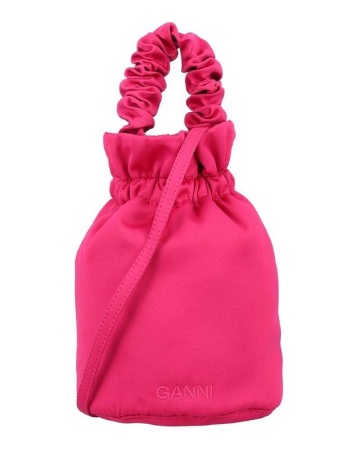 Ganni Synthetic Tote Bag in Pink | Lyst