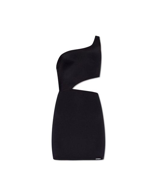 Vetements Black Asymmetrical Dress,