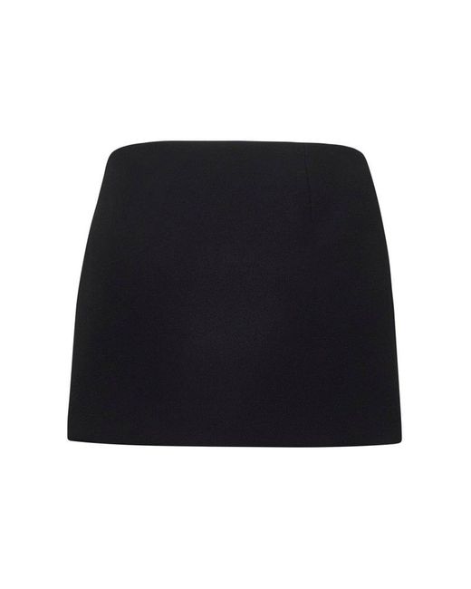 Khaite Blue Double-Face Crêpe Jaxon Miniskirt