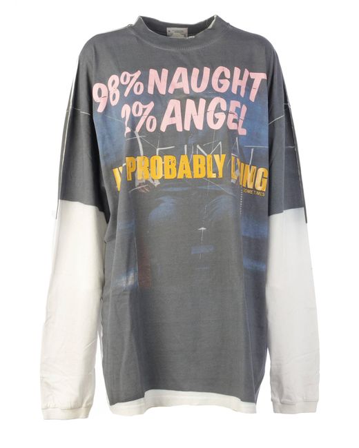 Vetements Gray 98% Naughty 2% Angel Sweatshirt