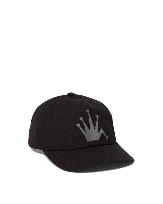 Stussy Black Crown Embroidered Trucker Cap for men