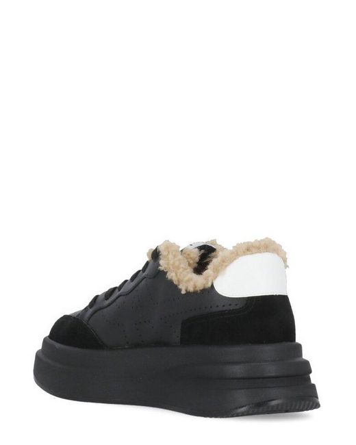 Ash Black Impulsfur Low-Top Sneakers