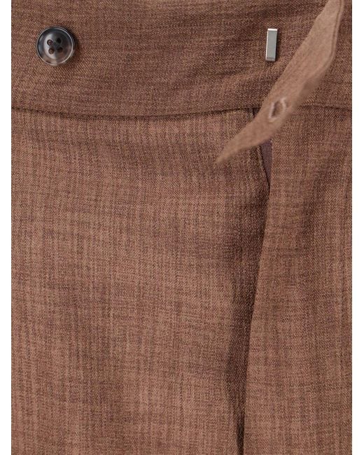 Needles Brown Wide Tailored Trousers for men