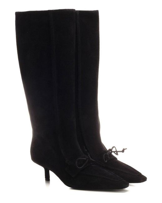 Burberry Black Storm Square-toe Knee-high Boots