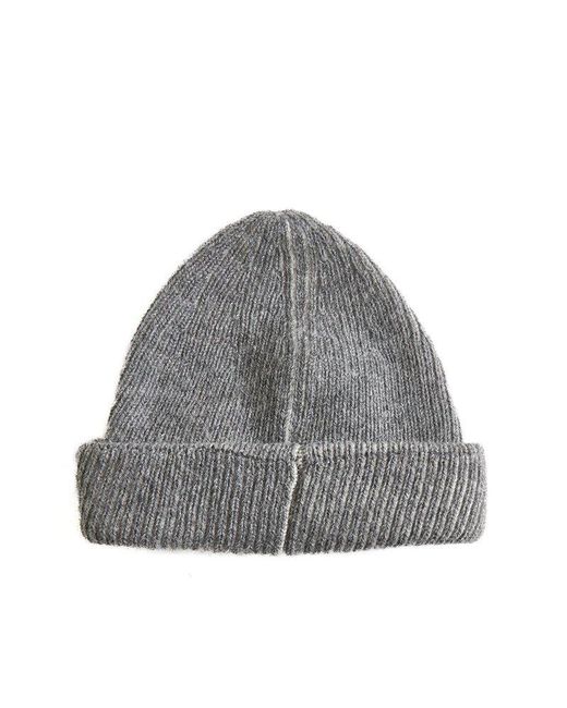 Roberto Collina Two-tone Knitted Beanie in Gray for Men | Lyst