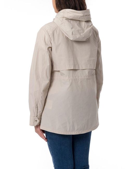 Woolrich Natural Zip-up Hooded Jacket