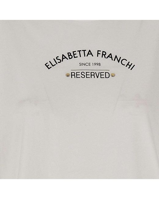 Elisabetta Franchi White Urban Cotton T-shirt